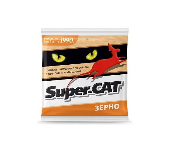 Приманка для борьбы с крысами и мышами Avgust Super-Cat, зерно, 100 г A00215 1