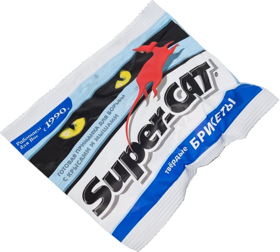Приманка для борьбы с крысами и мышами Avgust Super-Cat, твердый брикет, 48 г 96003859