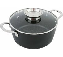 Казан с крышкой Edenberg 4.6 л, 24 см, чеканный корпус EB-3965