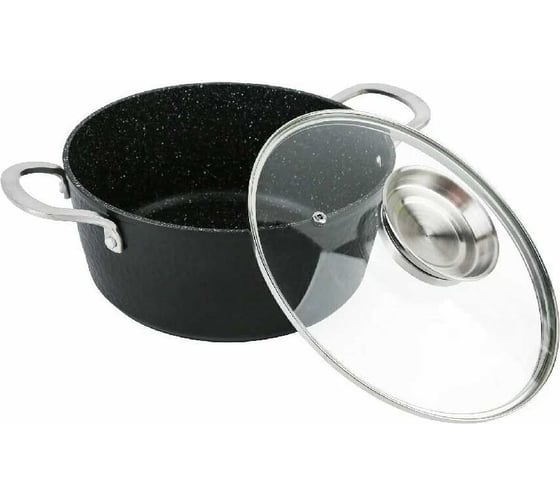 Казан с крышкой Edenberg 4.6 л, 24 см, чеканный корпус EB-3965