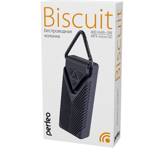 Bluetooth-колонка Perfeo BISCUIT, черная, 30010890