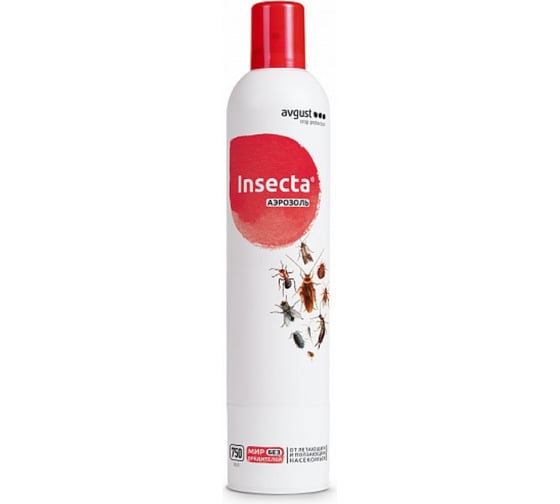 Уничтожитель насекомых Avgust Insecta аэрозоль, 750 мл 96006508