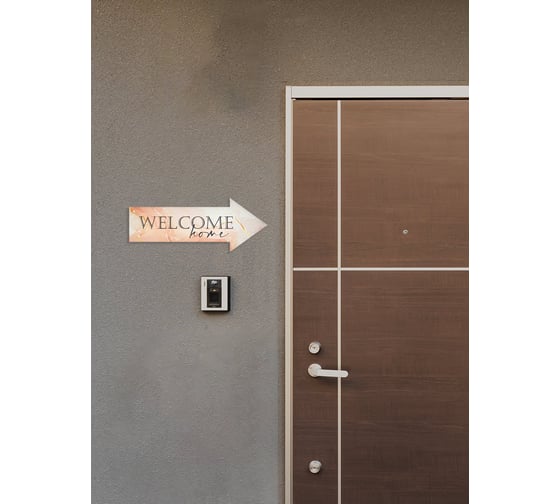 Интерьерная табличка указатель Симфония Welcome home 10x25 см 3-095