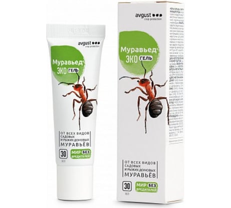 Экологичное средство для уничтожения всех видов муравьев Avgust Муравьед, гель, 30 мл 42000454