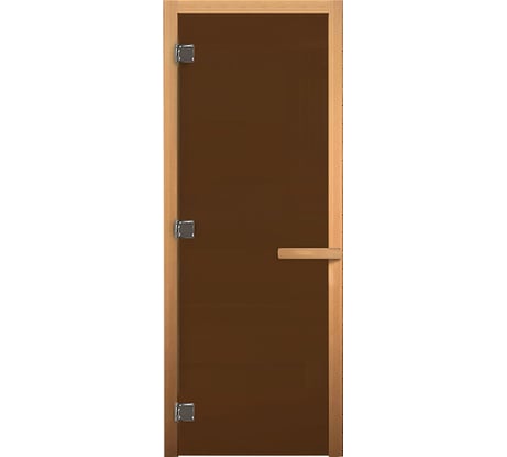Стеклянная дверь Везувий бронза, матовая 1, коробка Осина О-1200043