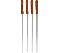 Шампуры с деревянными ручками 23003М набор из 4 штук, нерж. Ecos 999690