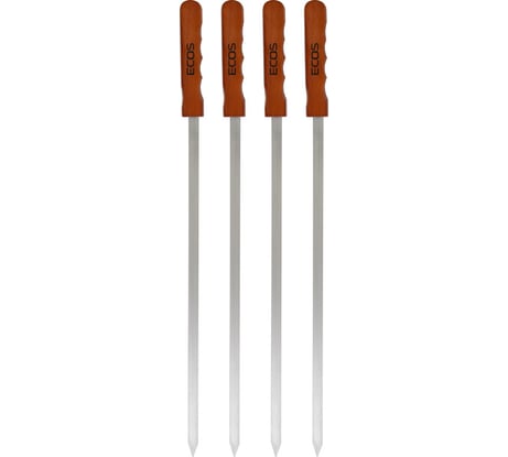 Шампуры с деревянными ручками 23003М набор из 4 штук, нерж. Ecos 999690