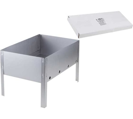 Мангал со складным дном PERFECTO LINEA 335x230x230 мм, толщина 0.4 мм, дно - 2 части - 335x115 мм 47-750735