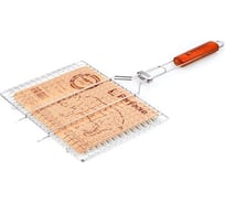 Решетка-гриль PERFECTO LINEA 320x230 мм, нержавеющая сталь, деревянная ручка 47-001013