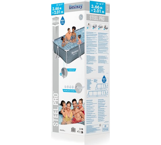Каркасный бассейн BestWay 366x201x66 см, фильтр-насос 561FV BW