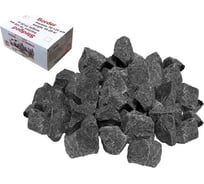 Камень для бани ARIZONE Габбро-диабаз, колотый, коробка по 20 кг, 62-102001