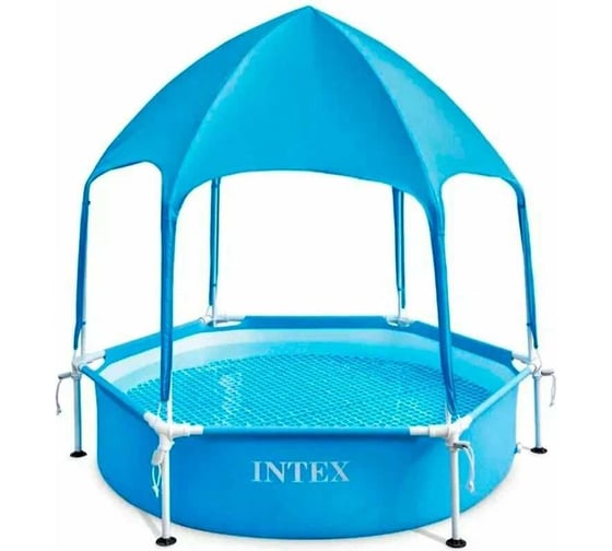 Каркасный бассейн Intex Canopy Metal Frame 183x38 см, с навесом, 700 л 28209