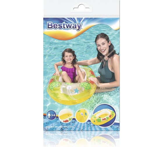 Лодка с окном Bestway 102x69 см, 3-6 лет 34037 BW 004828