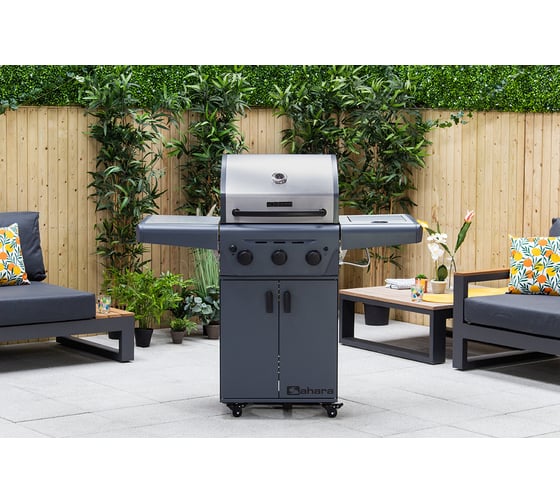 Газовый гриль-барбекю Sahara " Performer 3 Burner BBQ" 3 горелки + 1 конфорка 5391535340996
