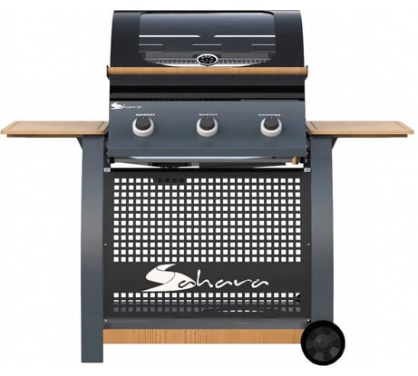 Газовый гриль-барбекю Sahara "S350" 3 горелки + боковая полка и смотровое окном 5391535340750