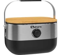 Портативный газовый мини гриль-барбекю Sahara "Stainless Steel с плечевым ремнем для переноски Mini BBQ -Stainless Steel 5391535340194