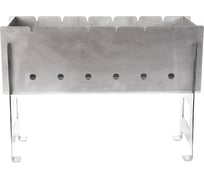 Мангал сборный ИНОКССТРОЙКОМПЛЕКТ 2 мм + сумка + подставка арт.М2