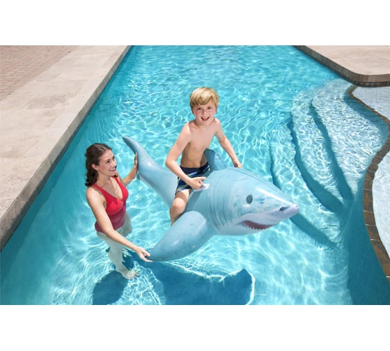 Надувная игрушка-наездник Bestway Реалистичная акула 183x102 см 41405 BW 006107