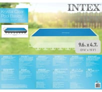 Солнечное покрывало для бассейна intex rectangular frame 400x200 см 29028