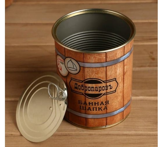 Шапка для бани Добропаровъ 23 февраля, в банке 4806544