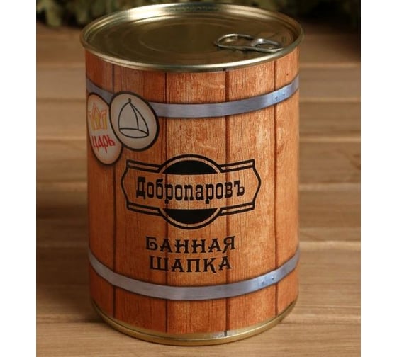 Шапка для бани Добропаровъ Царь, в банке 4806565
