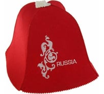 Колпак-шапка для бани Добропаровъ Russia, красная 1088555