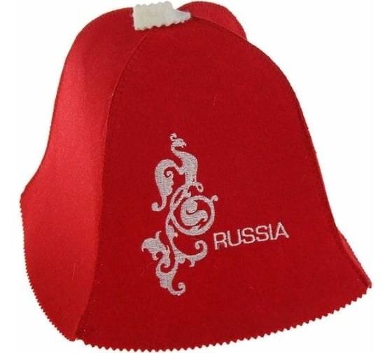 Колпак-шапка для бани Добропаровъ Russia, красная 1088555 1