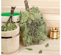 Веник для бани Добропаровъ ЭКСТРА из кавказского дуба с мятой 2691840