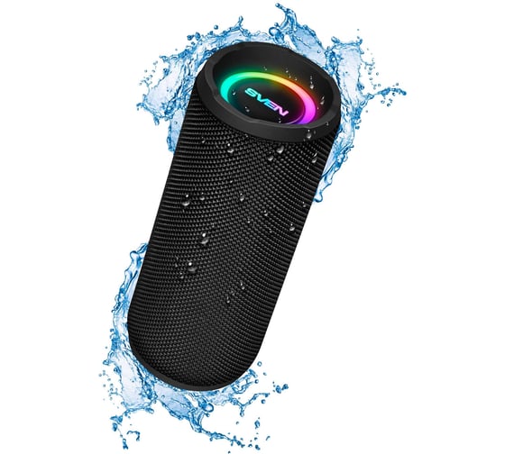 Акустическая система SVEN 2.0 PS-160, черный, мощность 2x6 Вт (RMS), Waterproof (IPx5), TWS, Bluetooth, FM, USB, microSD, встроенный аккумулятор SV-021214 1