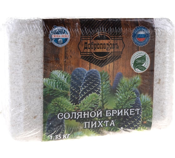 Соляной брикет с алтайскими травами Добропаровъ Пихта 1.35 кг 4836877
