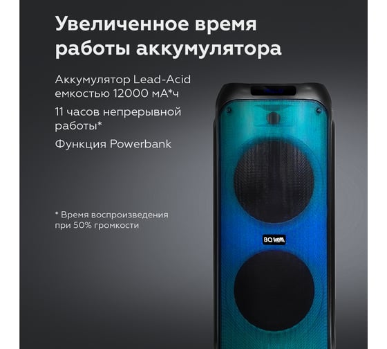 Портативная аудиосистема BQ PBS3000 черный 86196966
