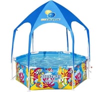 Детский каркасный бассейн Bestway 183x51см с навесом, 930л 5618T BW