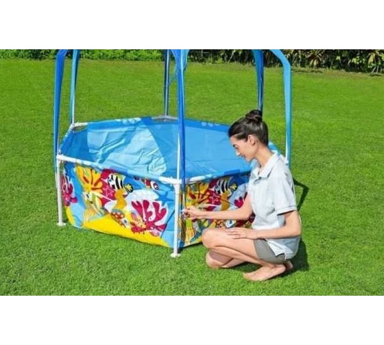 Детский каркасный бассейн Bestway 183x51см с навесом, 930л 5618T BW