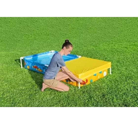 Каркасный бассейн Bestway My First Pool с песочницей 213x122x30.5 см, 365 л+200 л, от 2 лет 561CF BW
