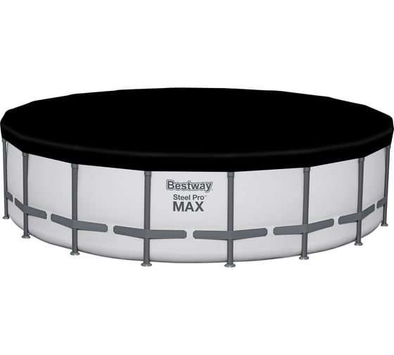 Каркасный бассейн Bestway Steel Pro Max 549x132 см, 26000 л, фильтр-насос, 5678 л\ч, лестница, тент 561FJ BW