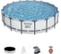Каркасный бассейн Bestway Steel Pro MAX 488x122см, 19480 л, фильтр-насос, 5678 л/ч, лестница, тент 5619E BW 2