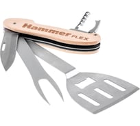 Мультитул для гриля HAMMER Flex 310-310, нержавеющая сталь, разборный, 5 приборов 530195