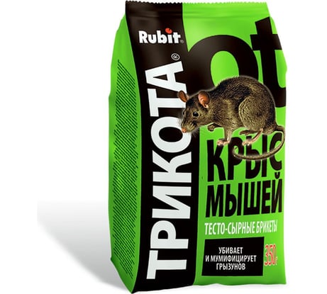 Тесто-сырные брикеты для мышей и крыс Rubit ТриКота, 350 г А-5153