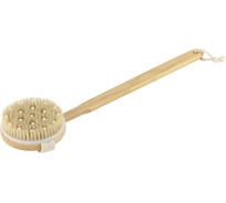 Щетка деревянная Банная линия круглая с массажными элементами, 40x11см, 11-946