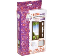 Противомоскитная сетка-штора на дверь HELP с крепежной лентой, 75х220 см, 2 шт. 80003-Л