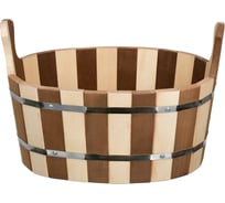 Ушат-шайка Банные штучки Таёжный, контраст овал, 15 л, липа 31075