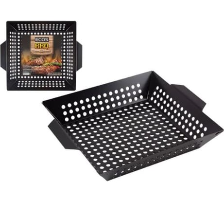 Квадратная решетка для гриля Ecos с антипригарным покрытием 3009D, р-р 35х30х6см 999627