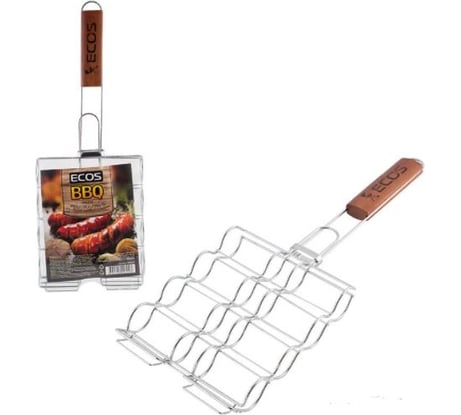 Решетка-гриль Ecos RD-674 для сосисок колбасок шпикачек, размер 20х17 см 999674