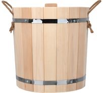 Запарник Банные Штучки 13 л, с пластиковой вставкой с крышкой, С лёгким паром, липа 31142