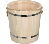 Ведро Банные штучки Таежное 9 л, с пластиковой вставкой, липа 31045