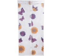 Антимоскитная сетка на магнитах Рыжий кот Капутомоскито дизайн Бабочки цвет белый 311255