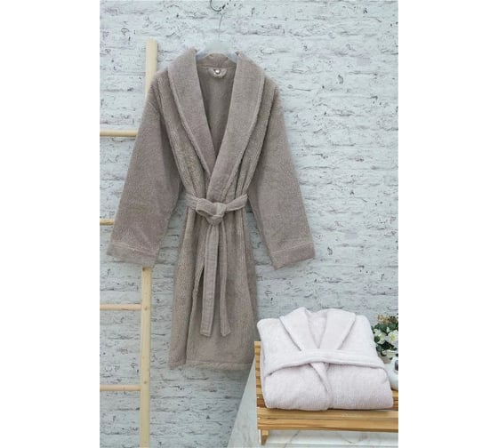 Халат Arya home Jolie унисекс, серый, L 8680943234322