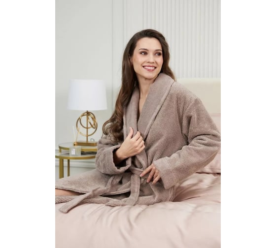 Халат Arya home Jolie унисекс, серый, XL 8680943234339