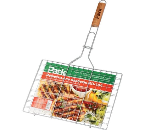 Решетка для барбекю Park RD-104 6 секций, 35х25х1,5 см, общая длина 60см, хром 321228