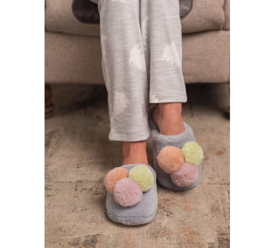Тапочки женские Arya home Softy 38, голубой 8680943221131